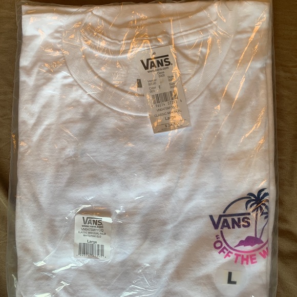 NWT* Mens Vans White Palm Tree print T-shirt size Large - Picture 4 of 5